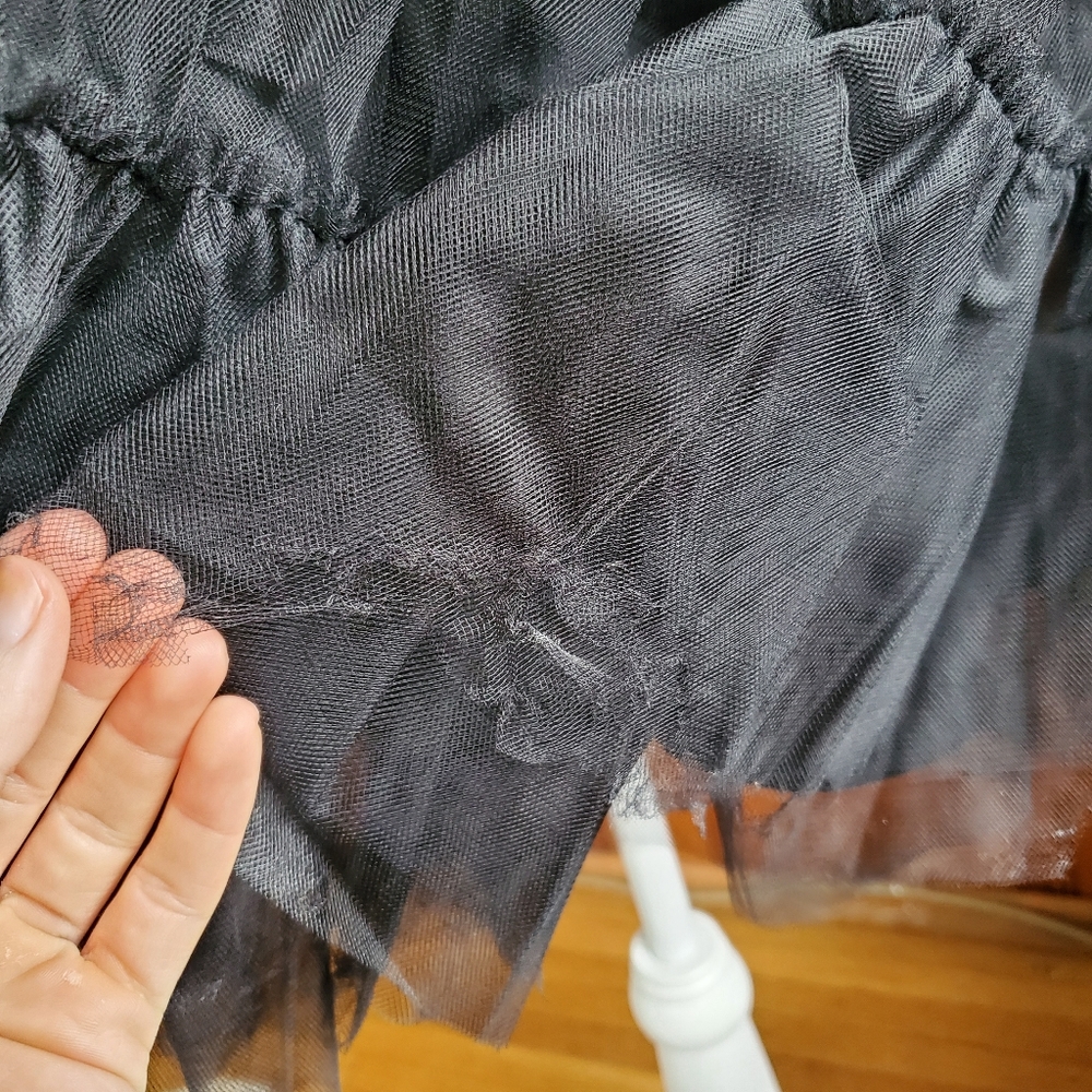 Katie May Elle tulle mini dress black strapless layered poofy size small - Picture 10 of 10